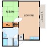 桜井線<万葉まほろば線>/櫟本駅 徒歩2分 2階 築35年 1LDKの間取り