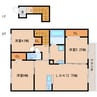 近鉄天理線/前栽駅 徒歩16分 2階 築9年 3LDKの間取り