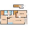 近鉄天理線/二階堂駅 徒歩11分 2階 築8年 2LDKの間取り