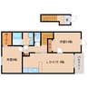 近鉄天理線/二階堂駅 徒歩11分 2階 築8年 2LDKの間取り