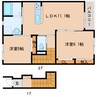 近鉄天理線/天理駅 バス:10分:停歩10分 2階 築8年 2LDKの間取り