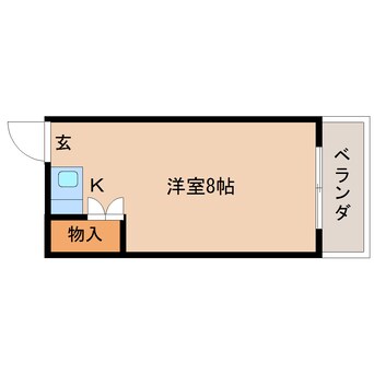 間取図 近鉄天理線/前栽駅 徒歩20分 2階 築33年