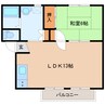 桜井線<万葉まほろば線>/櫟本駅 徒歩2分 1階 築35年 1LDKの間取り
