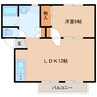 桜井線<万葉まほろば線>/櫟本駅 徒歩2分 2階 築35年 1LDKの間取り