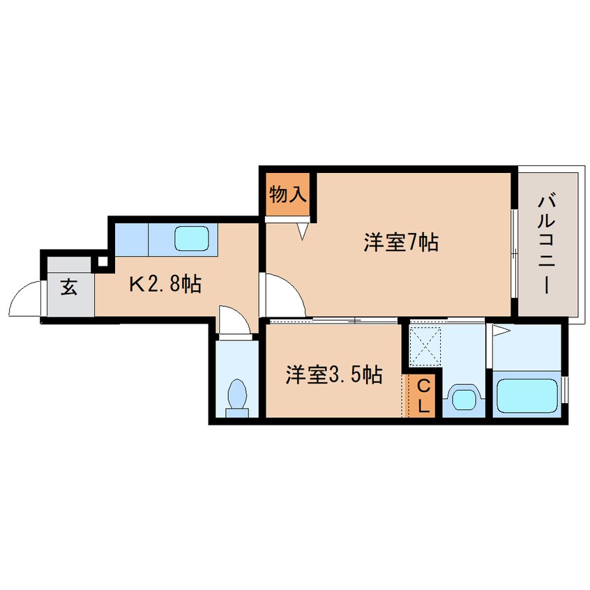間取図 近鉄天理線/天理駅 徒歩11分 1階 築7年
