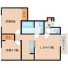 近鉄天理線/前栽駅 徒歩4分 1階 築5年 2LDKの間取り