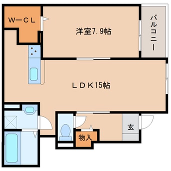 間取図 近鉄天理線/前栽駅 徒歩14分 1階 築5年