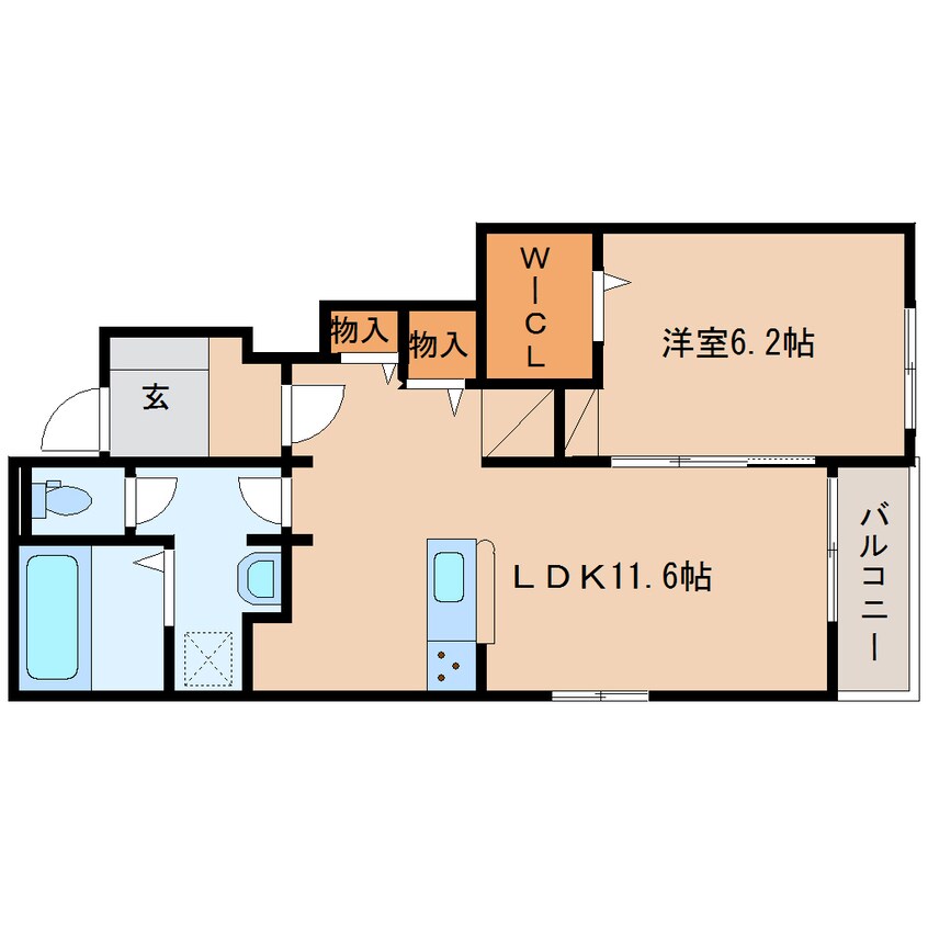 間取図 近鉄天理線/天理駅 徒歩5分 1階 築4年