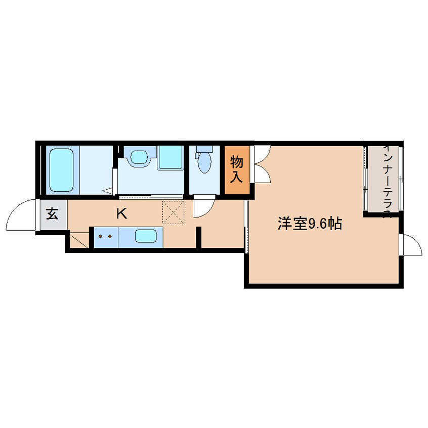 間取図 近鉄天理線/前栽駅 徒歩2分 1階 築2年