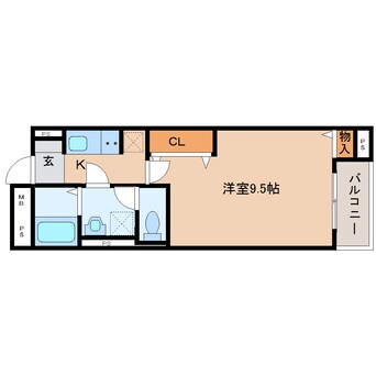 間取図 近鉄天理線/天理駅 徒歩9分 2階 1年未満