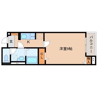 間取図 近鉄天理線/天理駅 徒歩9分 3階 1年未満