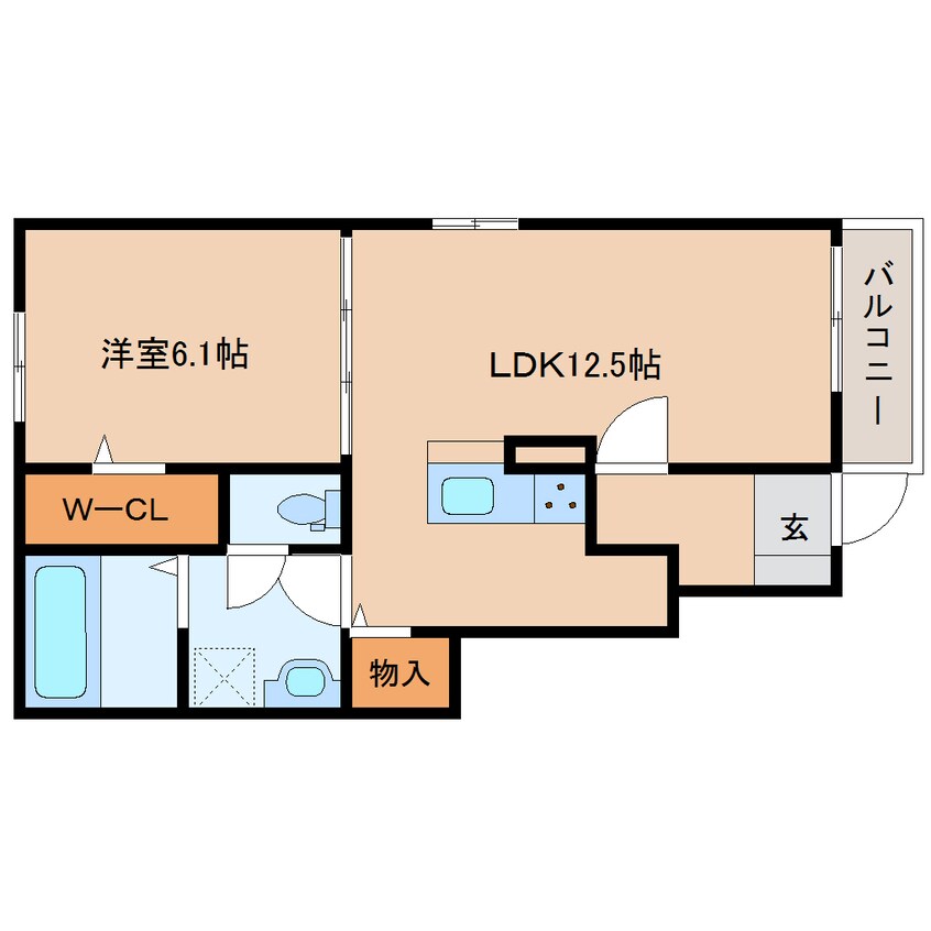 間取図 近鉄田原本線/但馬駅 徒歩7分 1階 1年未満