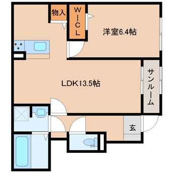 間取図 近鉄天理線/天理駅 徒歩14分 1階 建築中