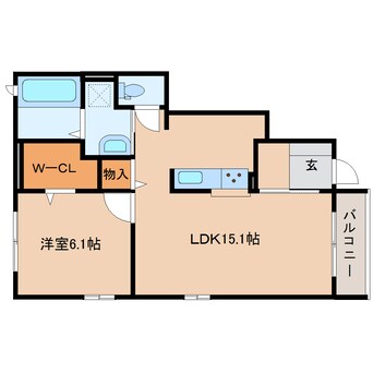 間取図 近鉄田原本線/但馬駅 徒歩16分 1階 建築中