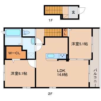 間取図 近鉄田原本線/但馬駅 徒歩16分 2階 建築中