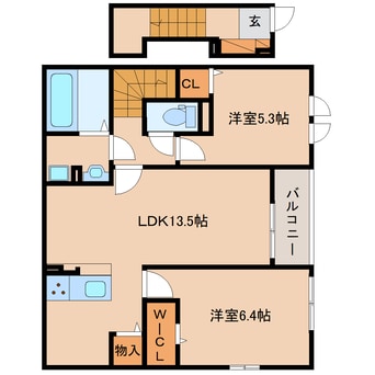 間取図 近鉄天理線/前栽駅 徒歩14分 2階 建築中