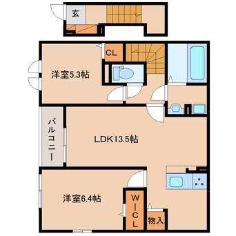 間取図 近鉄天理線/前栽駅 徒歩14分 2階 建築中