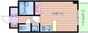 ウエストポイント 1Rの間取り