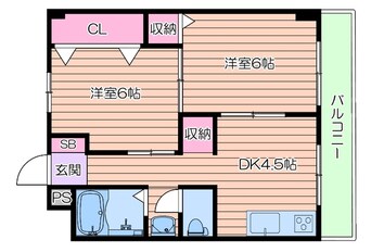 間取図 大阪環状線/天満駅 徒歩5分 4階 築53年
