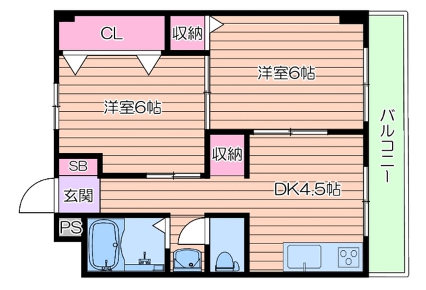 間取図 大阪環状線/天満駅 徒歩5分 4階 築53年