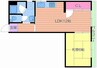 高殿マンション 1LDKの間取り
