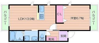 間取図 シャーメゾン今津中４丁目Ａ棟