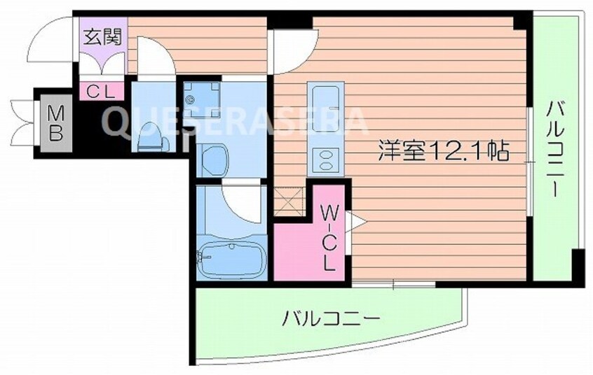 間取図 エスティメゾン京橋