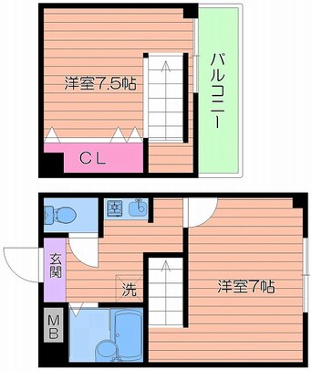 間取図 レスポワール西