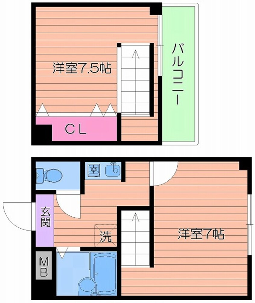 間取図 レスポワール西