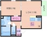 コルベーユ 1LDKの間取り