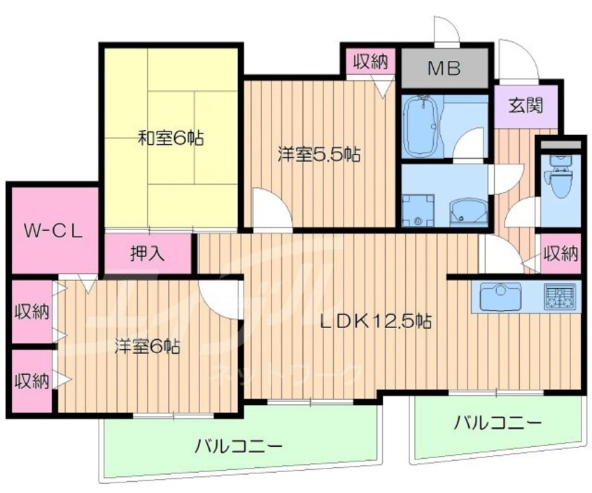 間取図 フレアコート京橋