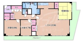 間取図 おおさか東線/城北公園通駅 徒歩14分 25階 築36年