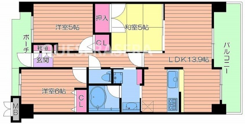 間取図 レジディア都島Ⅱ