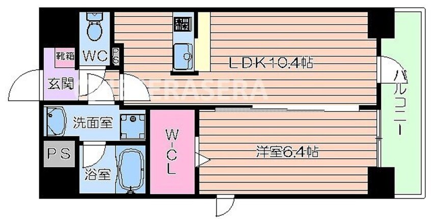 間取図 エクセルシア天神橋