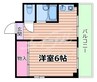 パルハイツ 1Kの間取り