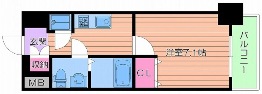 間取図 レジュールアッシュ大阪城NORD