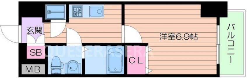 間取図 レジュールアッシュ大阪城NORD