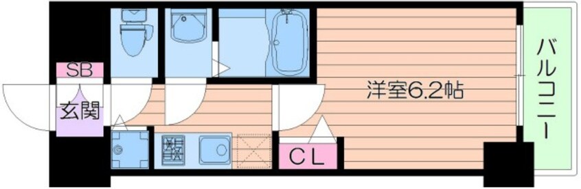 間取図 プレサンス北浜パレス