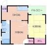 パールハイツ 2DKの間取り
