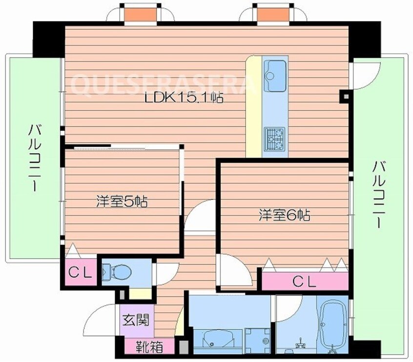 間取図 ル・グランデ城東中央