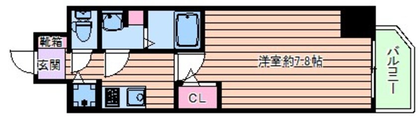 間取図 大阪メトロ堺筋線/北浜駅 徒歩5分 10階 築9年