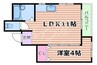 京阪本線・鴨東線/森小路駅 徒歩5分 4階 築34年 1LDKの間取り