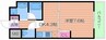 大阪メトロ四つ橋線/西梅田駅 徒歩5分 8階 築21年 1DKの間取り