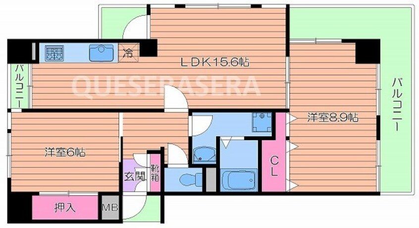 間取図 ロイヤルハイツ今福鶴見駅