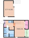 フェリクス中宮 1Kの間取り