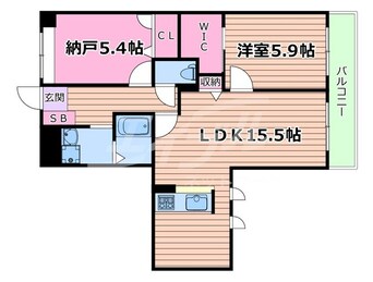 間取図 学研都市線<片町線>・JR東西線/徳庵駅 徒歩9分 2階 築15年