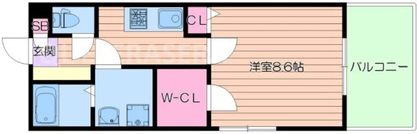 間取図 シャルマン緑橋