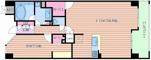 間取り図 大阪メトロ谷町線/中崎町駅 徒歩4分 5階 築18年