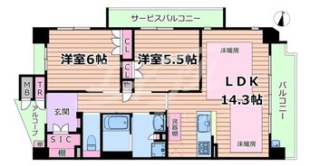 間取図 サンフォーリーフタウン桜ノ宮サンミットコート