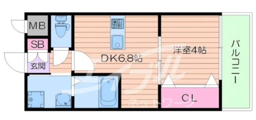 間取図 W.O.B.KYOBASHI